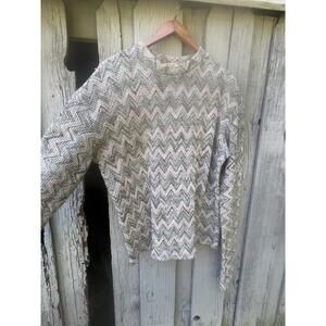 Maltos Medium Sweater  Textured Oversized Multicolor Chevron